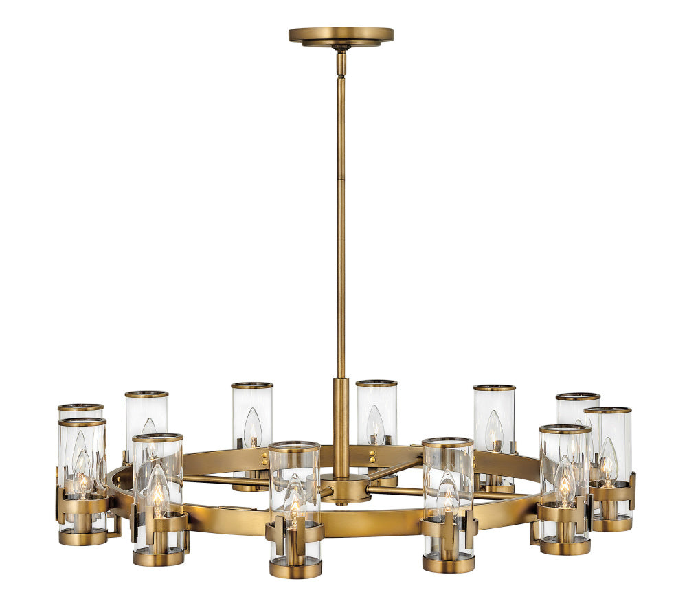 Medium Single Tier Chandelier - Brass