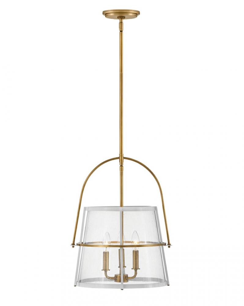 Medium Pendant - Brass|White