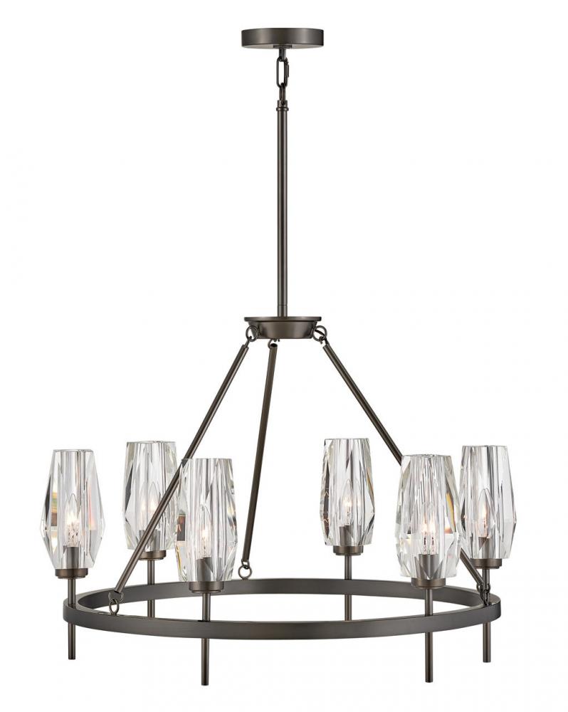 Medium Single Tier Chandelier - Black