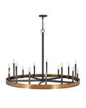 Load image into Gallery viewer, Wells Chandelier in Weathered Brass
