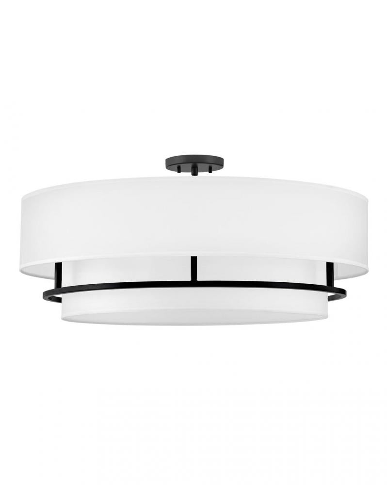Large Convertible Semi-flush Mount - Black