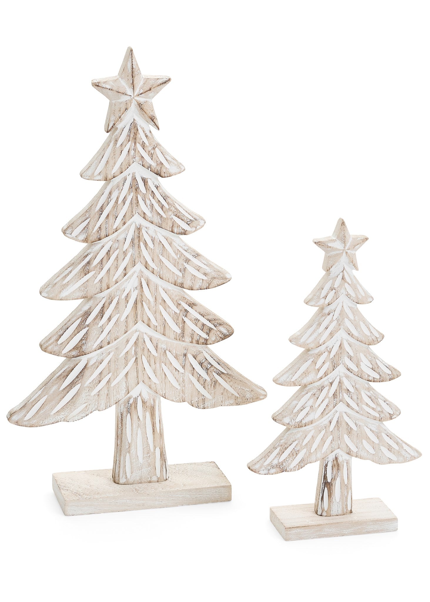 Decor Tree Wood Natural/White (2 Sizes)