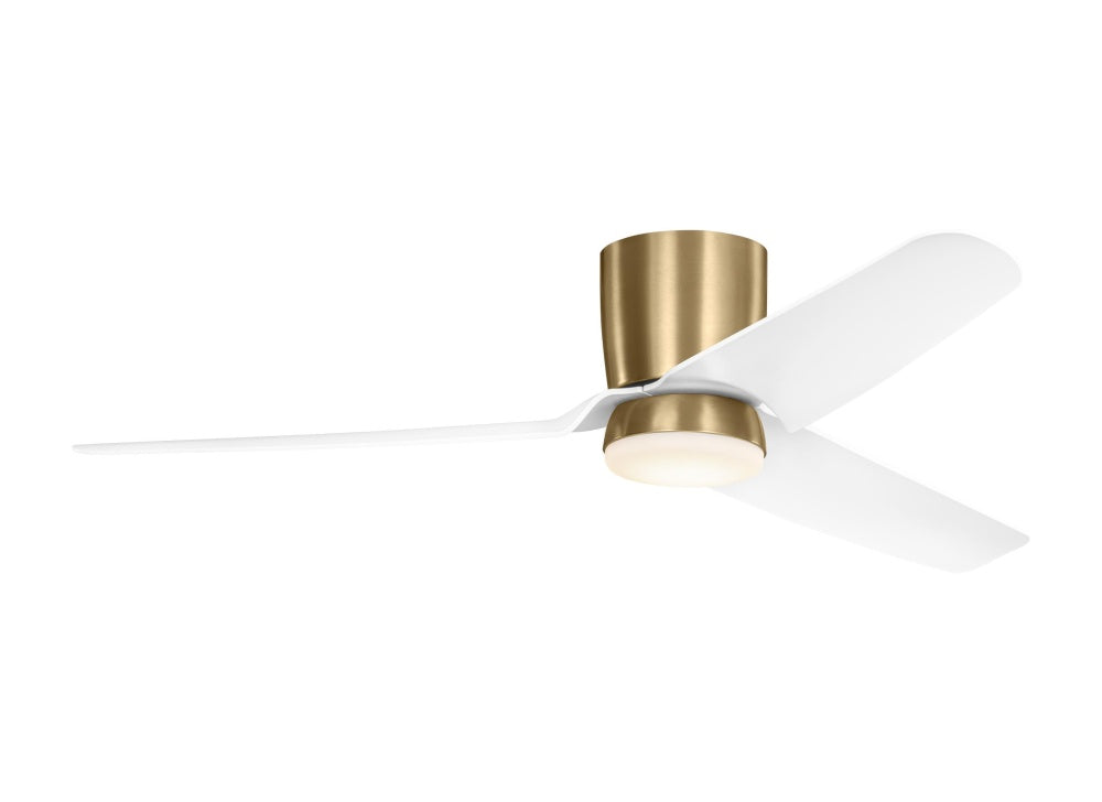Colgin 56 Hugger LED Ceiling Fan in Matte White with Matte White Blades and Light Kit