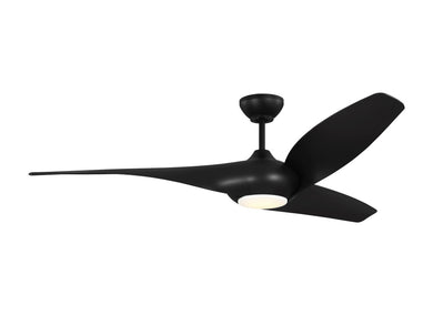 Topan Smart 60 LED Ceiling Fan in Midnight Black with Midnight Black Blades and Light Kit