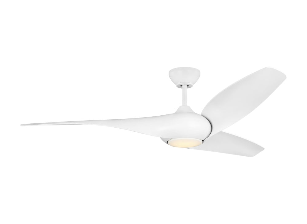 Topan Smart 60 LED Ceiling Fan in Matte White with Matte White Blades and Light Kit