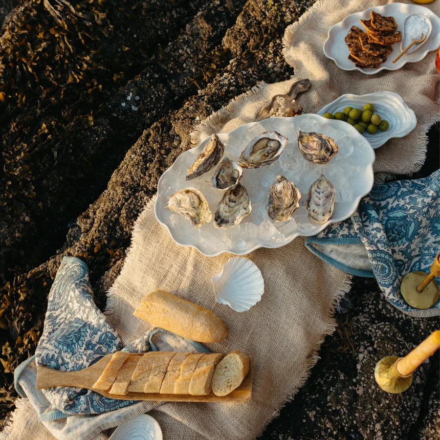 Calypso Scalloped Platter L - by Indaba