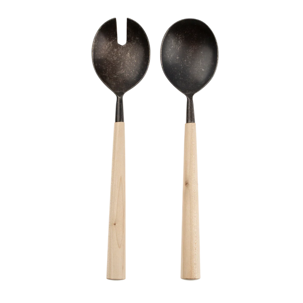 Maple Wood Salad Servers S/2