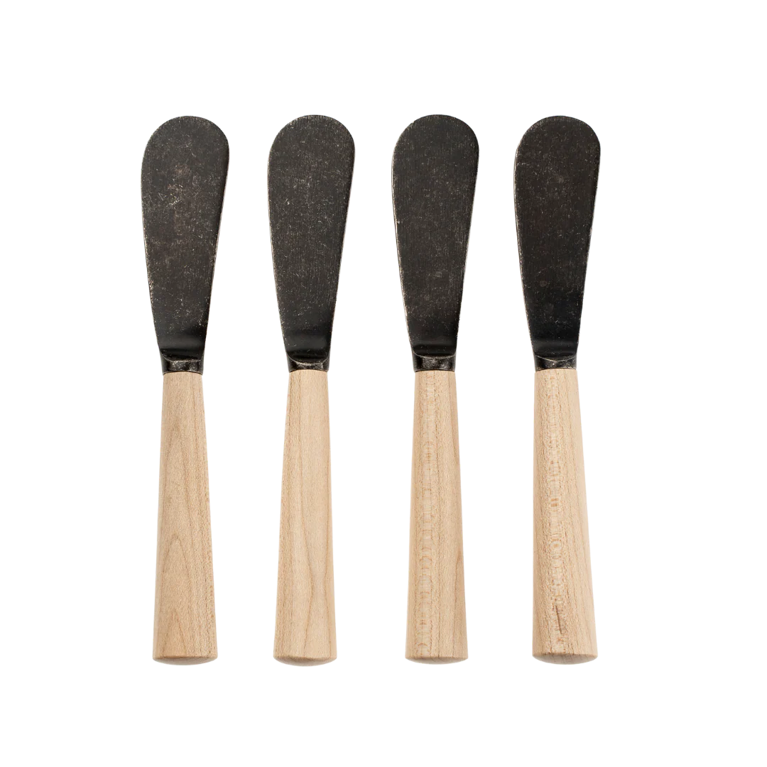 Maple Wood Spreaders S/4, Tumbled Black