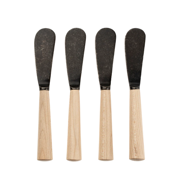Maple Wood Spreaders S/4, Tumbled Black
