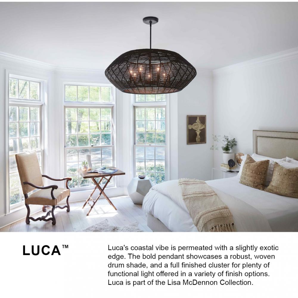 Medium Convertible Drum Chandelier - Black