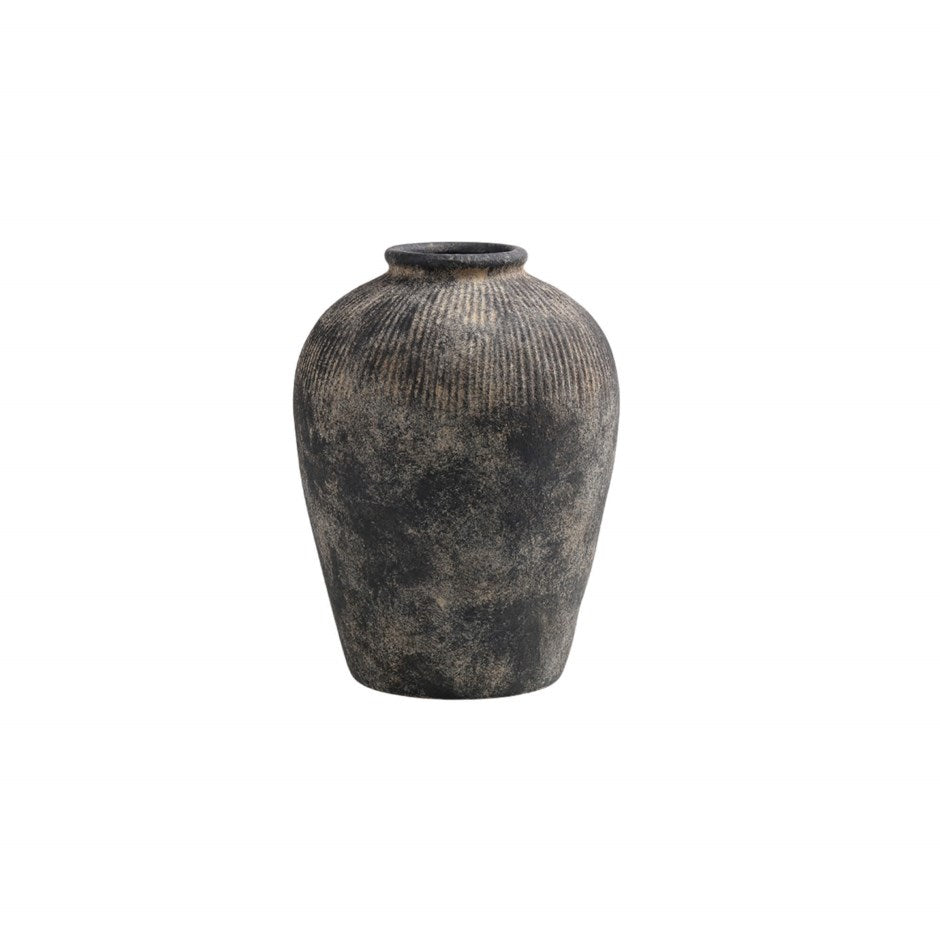Black Terracotta Vase (2 Sizes)