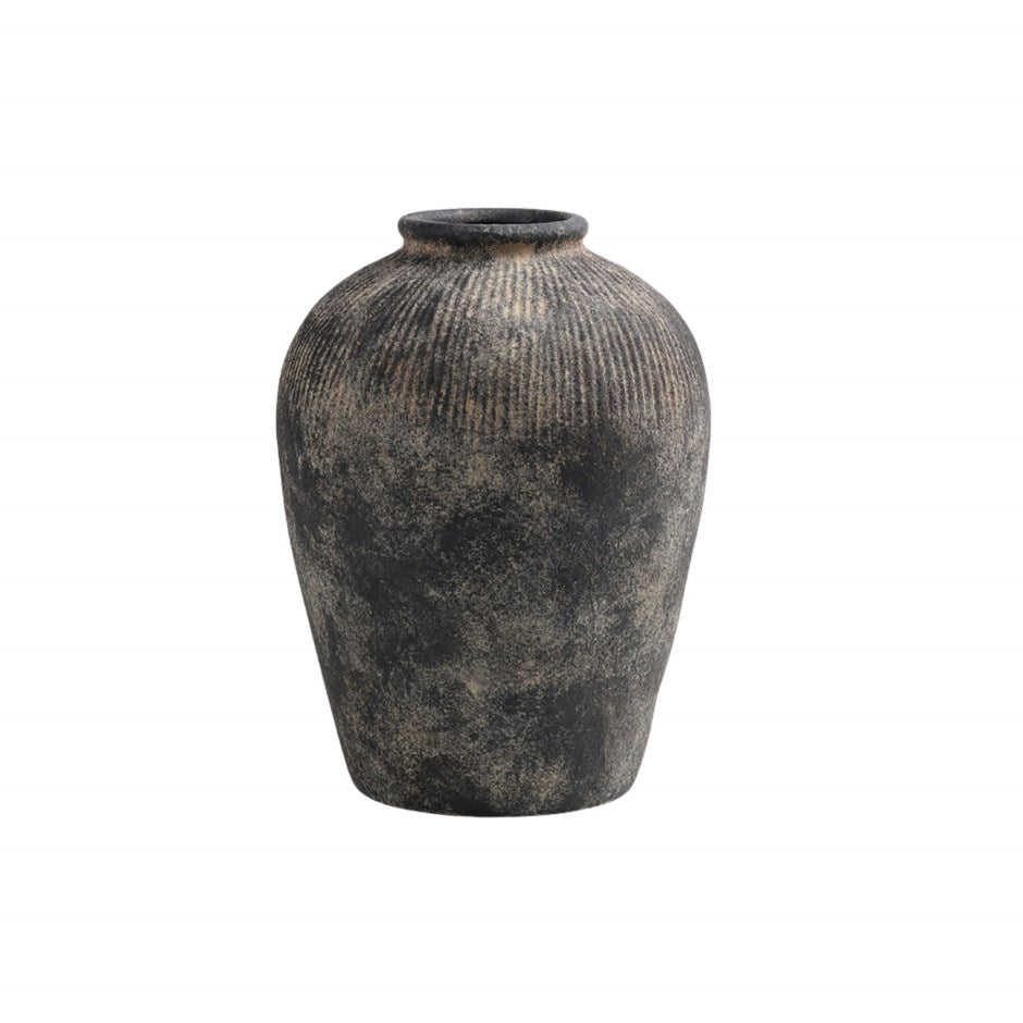 Black Terracotta Vase (2 Sizes)
