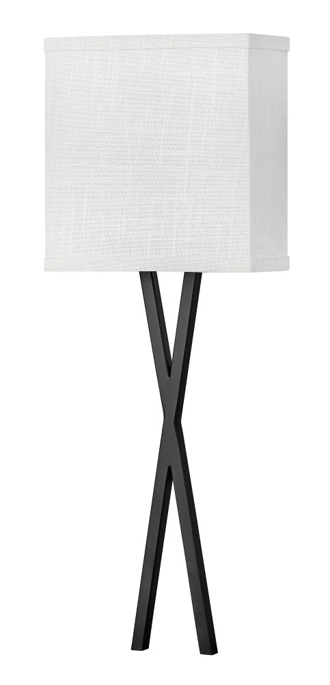 Large Single Light Sconce - Black