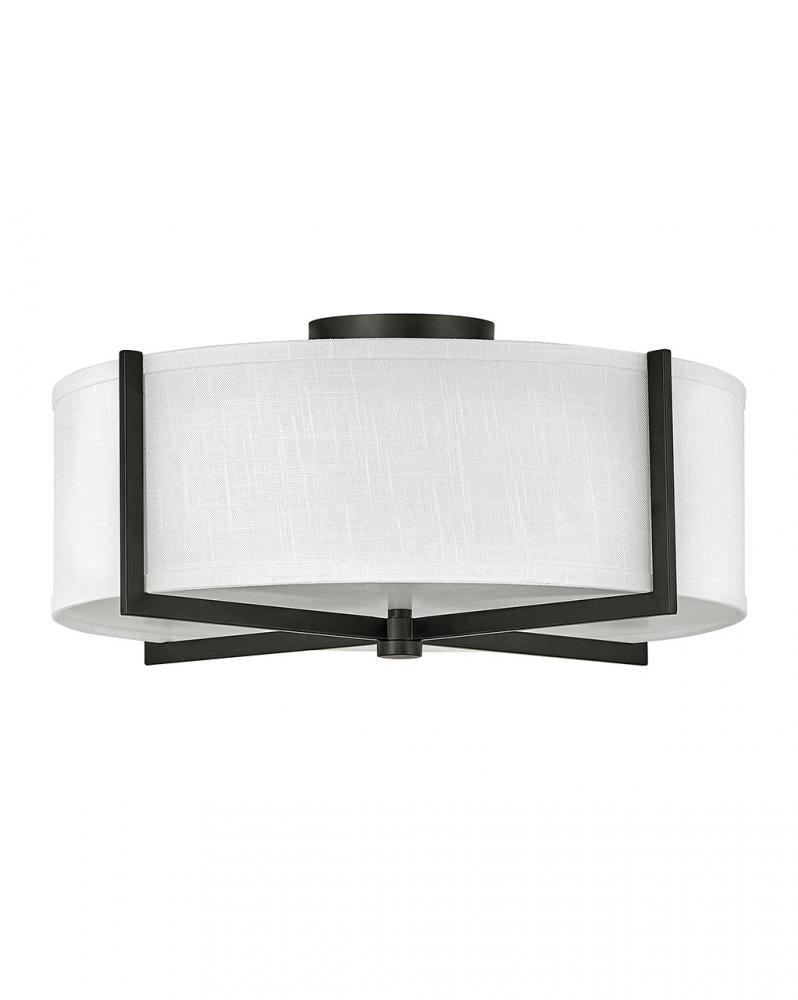 Medium Semi-flush Mount - Black