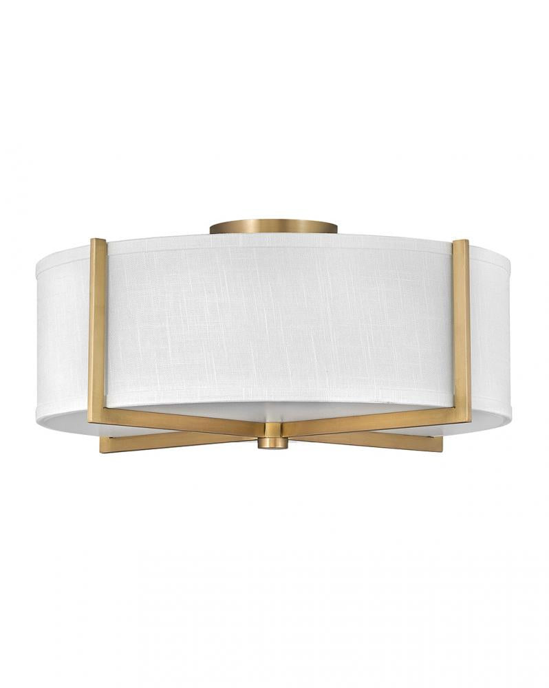 Medium Semi-flush Mount - Brass
