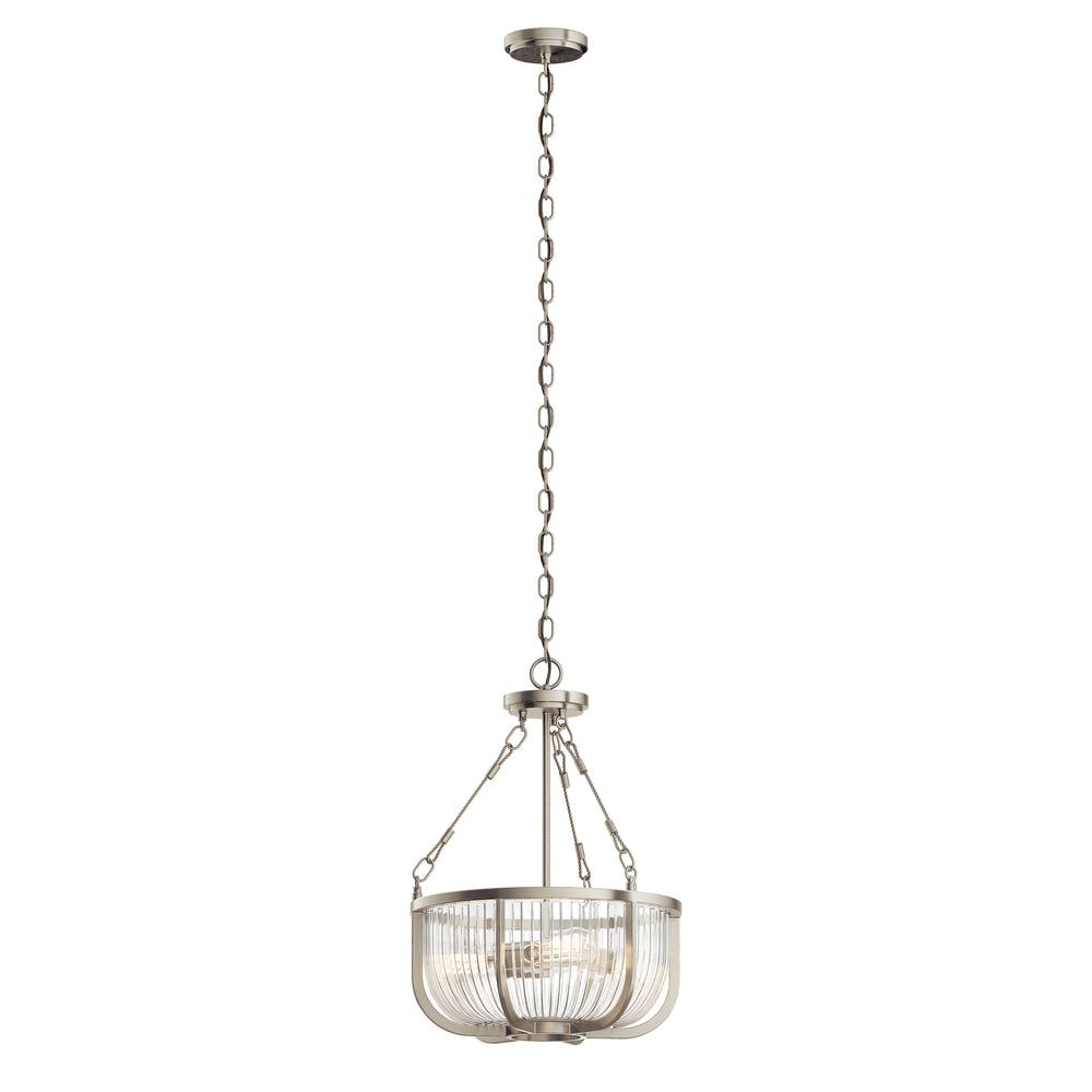 Roux?????22.25" 3 Light Pendant Brushed Nickel