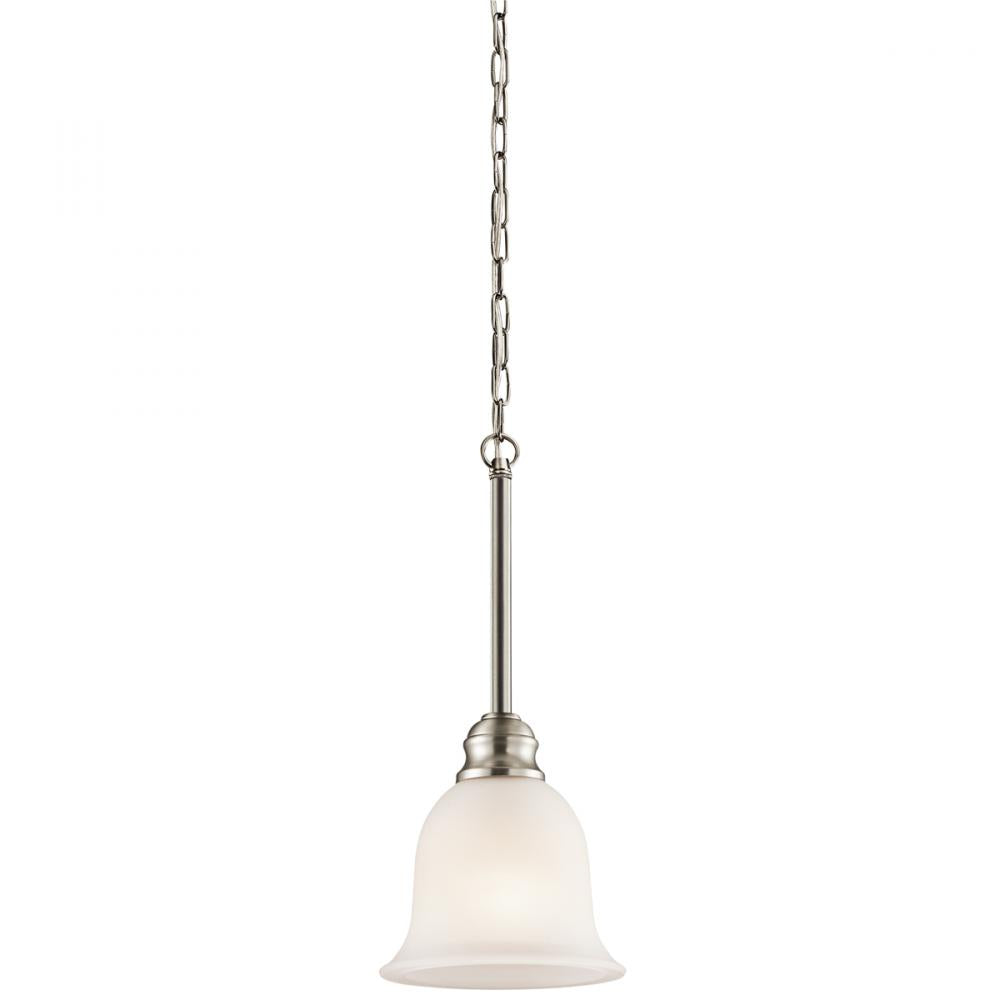 Tanglewood?????6.25" 1 Light Mini Pendant with LED Bulb Brushed Nickel