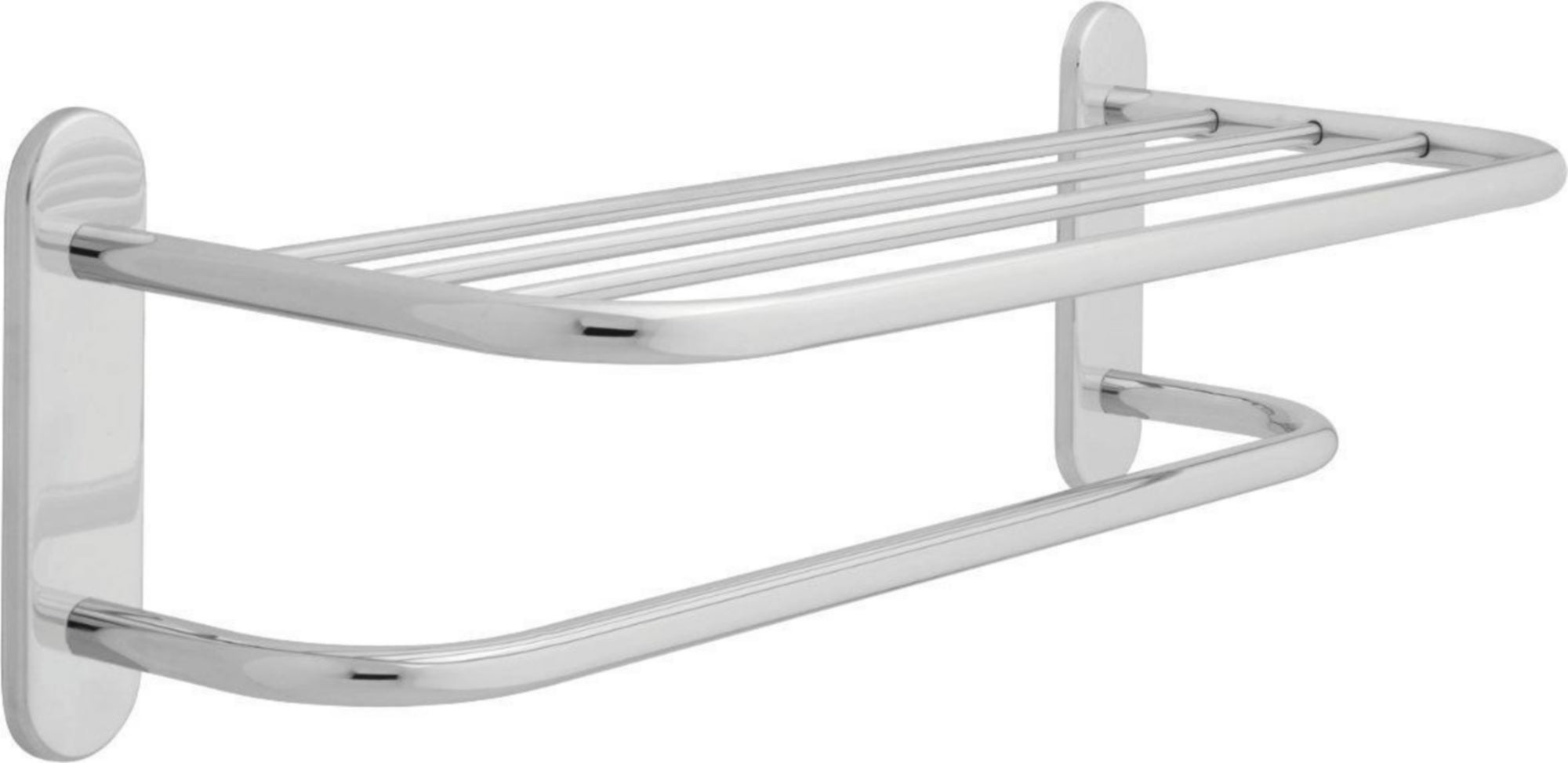 24"  BRASS TOWEL SHELF W/ ONE BAR, CH                       