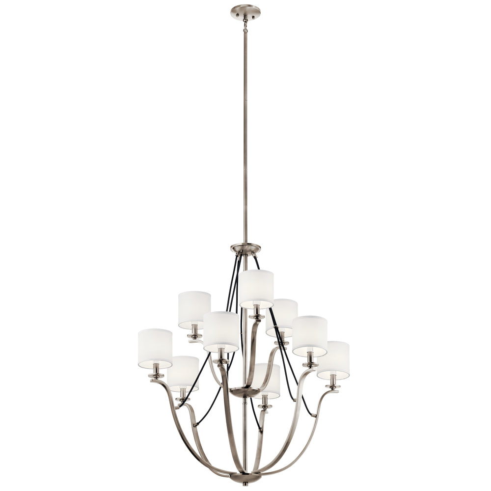 Thisbe?????33" 9 Light 2 Tier Chandelier Classic Pewter