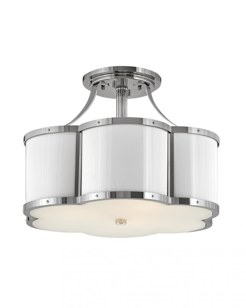 Medium Semi-flush Mount - Nickel