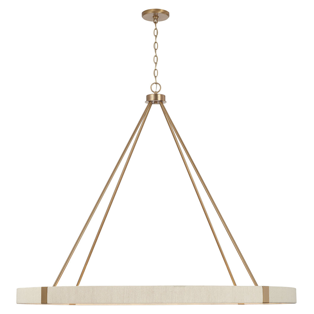 Delaney 12-Light Chandelier in Matte Brass