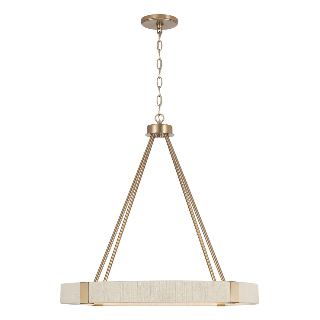 Delaney 4-Light Chandelier in Matte Brass