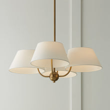 Load image into Gallery viewer, Welsley 4 Light Chandelier In Aged Brass
