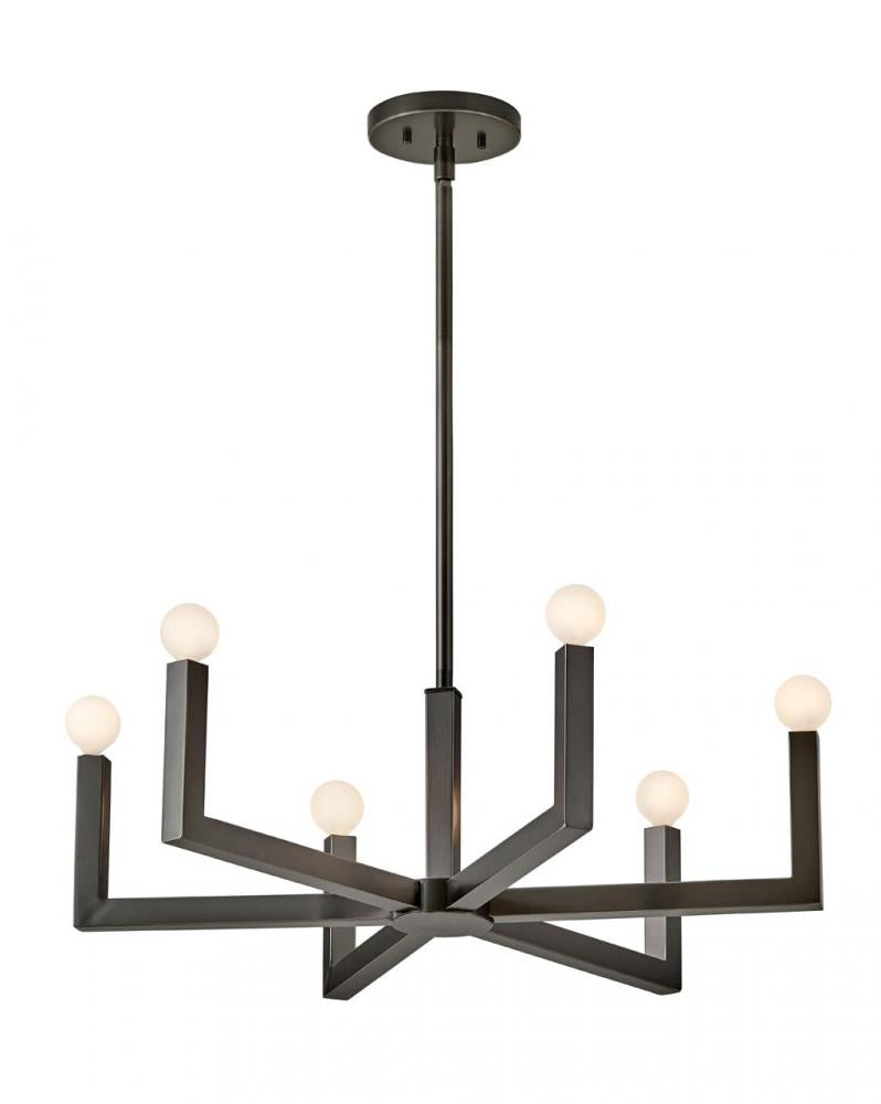 Medium Single Tier Chandelier - Black