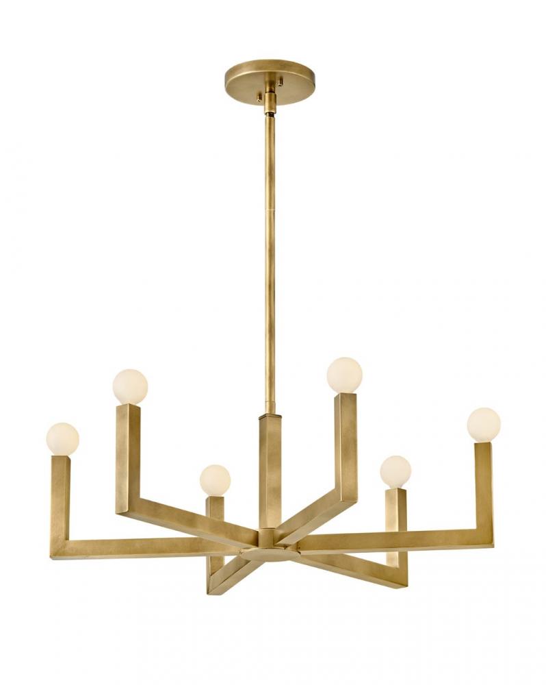 Medium Single Tier Chandelier - Brass