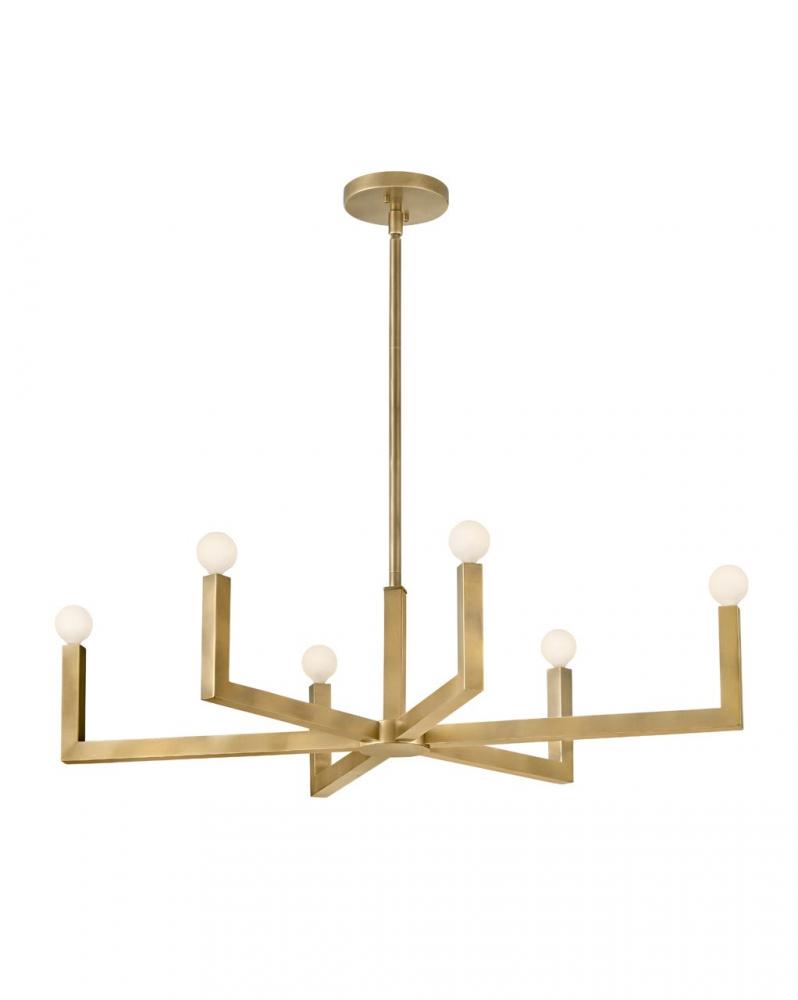 Small Six Light Linear - Brass