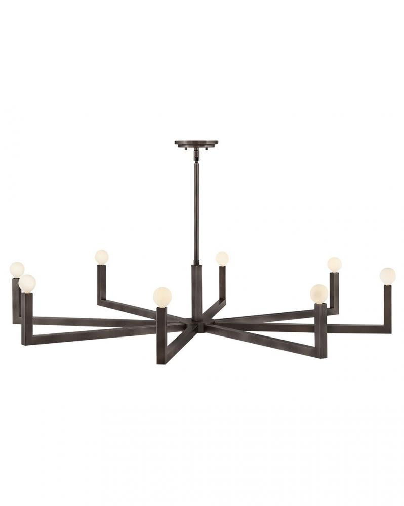 Large Single Tier Chandelier - Black