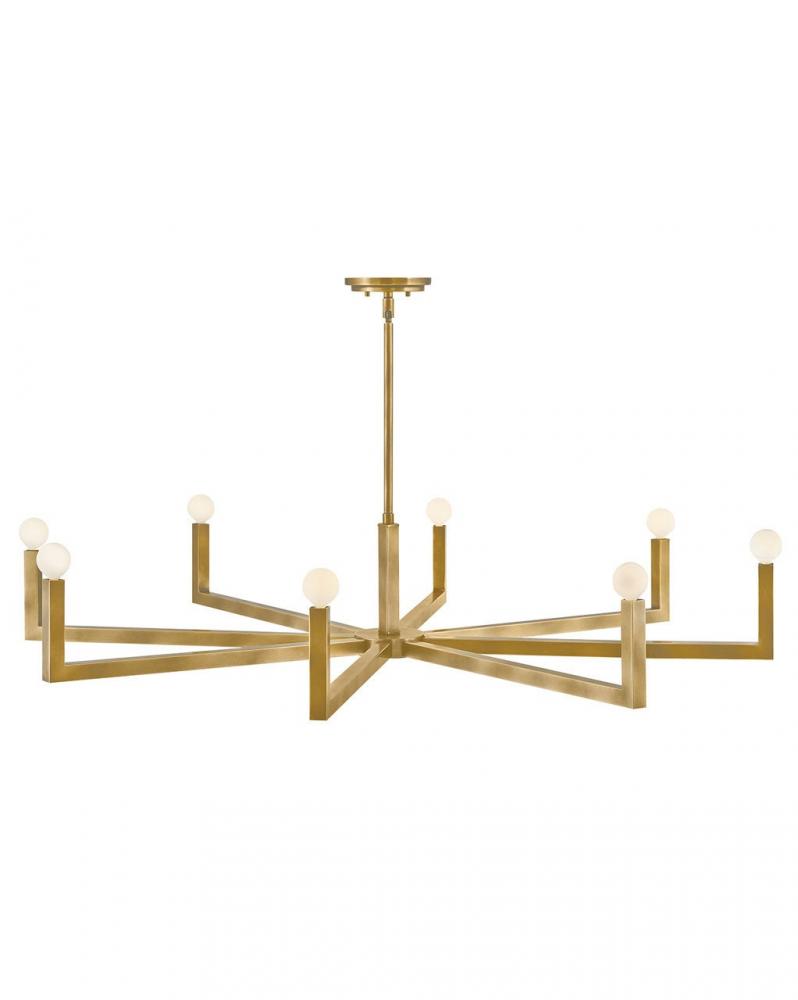 Large Single Tier Chandelier - Brass