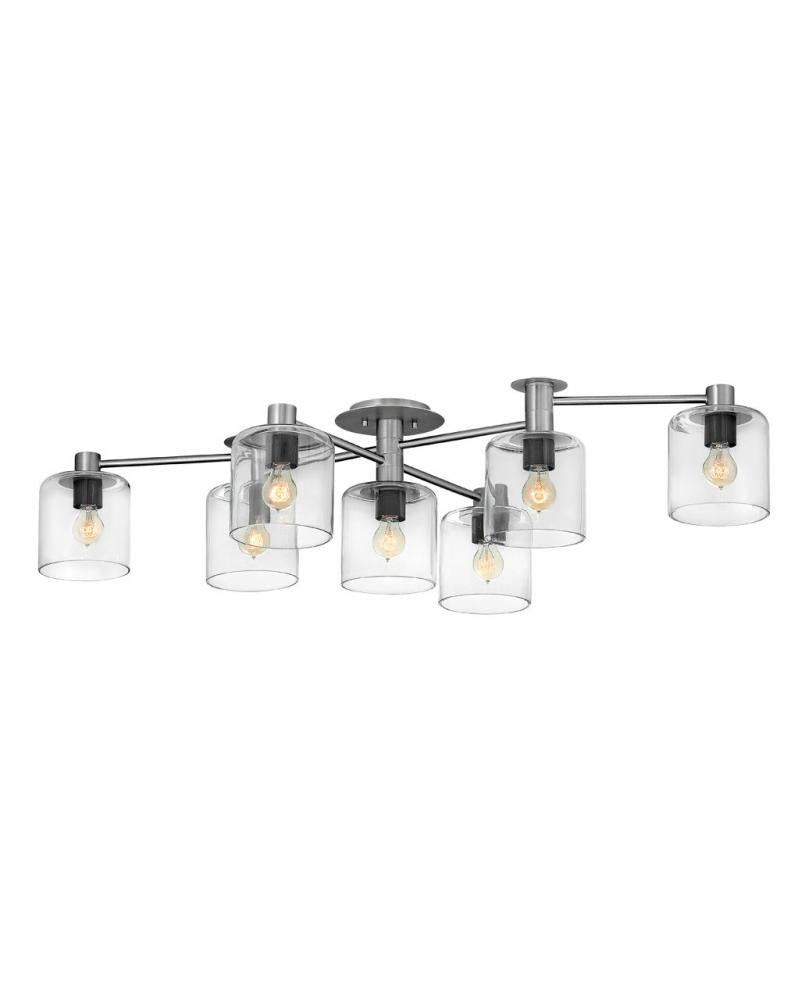 Large Adjustable Semi-flush Mount - Nickel