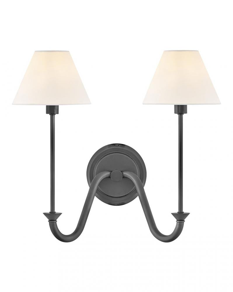 Medium Two Light Sconce - Combination Finishes
