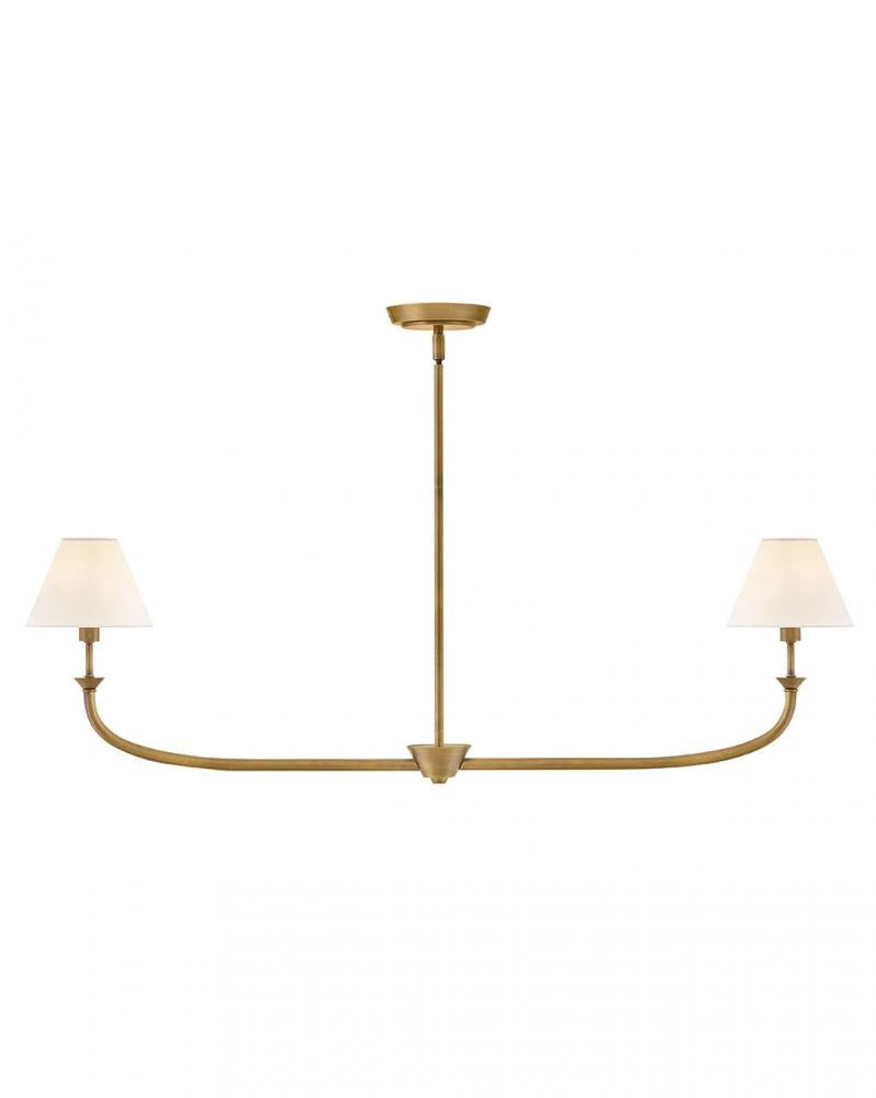 Medium Two Light Linear - Brass