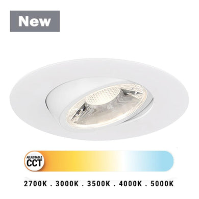 3 Inch Round Gimbal in White