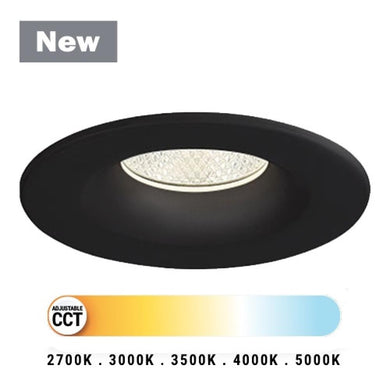 3.5 Inch Round Fixed Downlight in Black