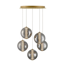 Load image into Gallery viewer, Atomo 5 Light Pendant in Gold
