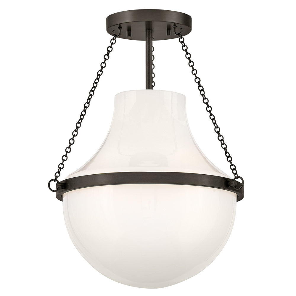Medium Semi-Flush Mount - Black