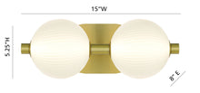 Load image into Gallery viewer, Palmas 2 Light Vanity In Gold

