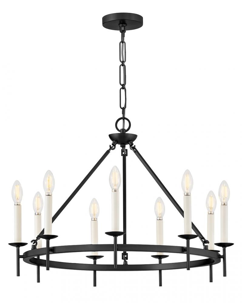 Medium Ring Chandelier - Black