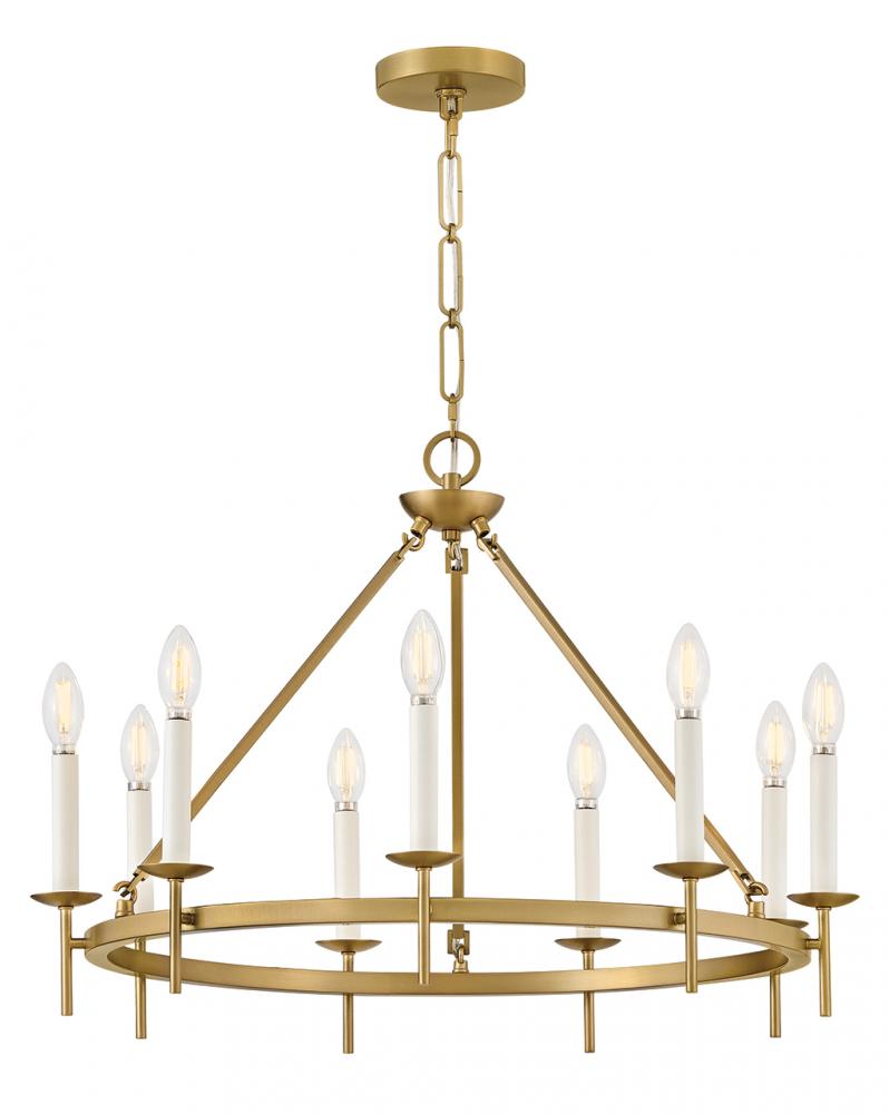 Medium Ring Chandelier - Brass
