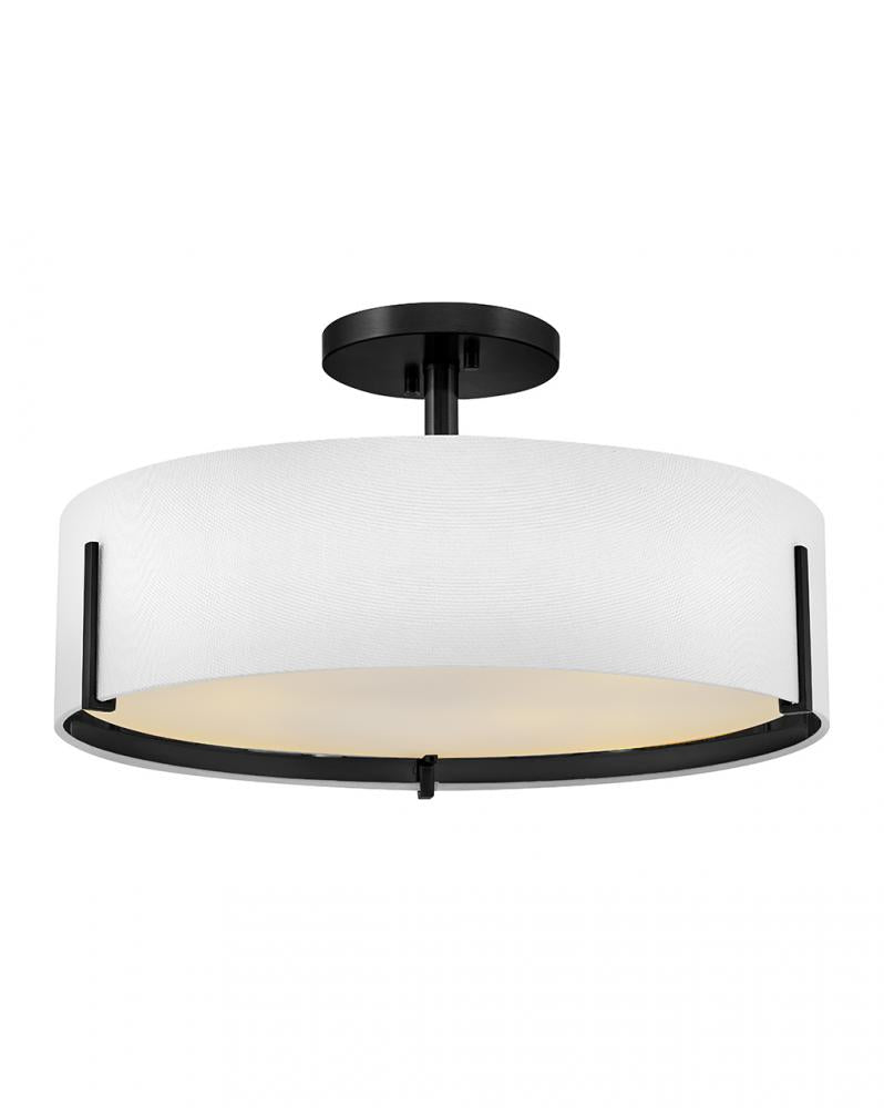 Medium Semi-Flush Mount - Black
