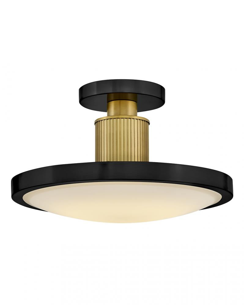 Medium Semi-Flush Mount - Black