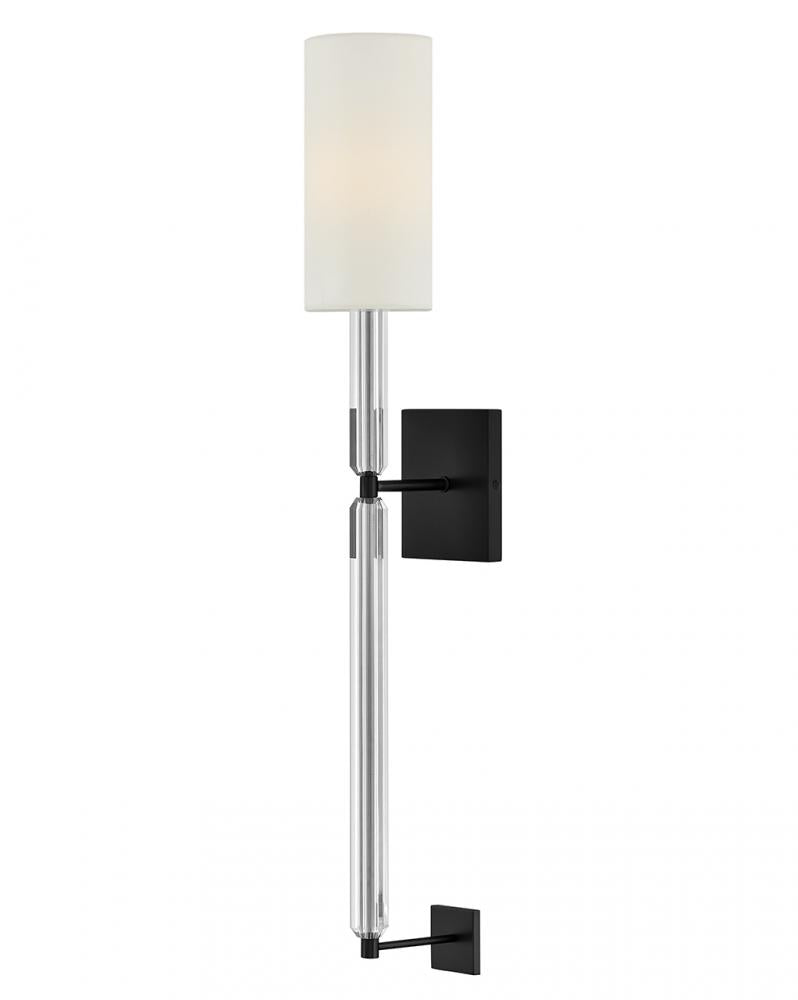 Large Single Light Sconce - Black