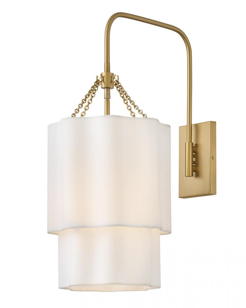 Large Single Light Sconce - Brass