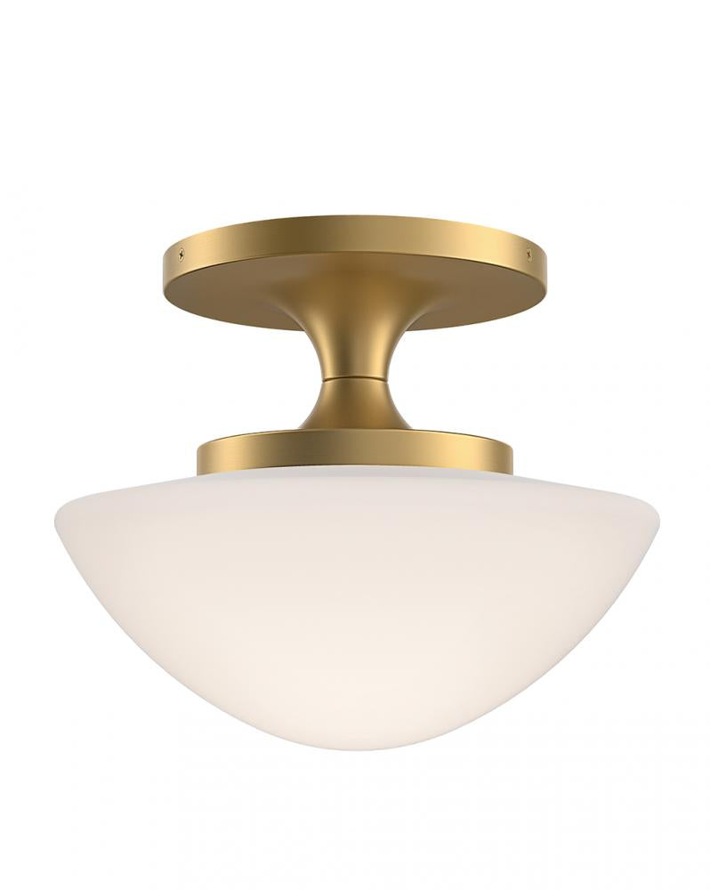 Small Semi-Flush Mount - Brass