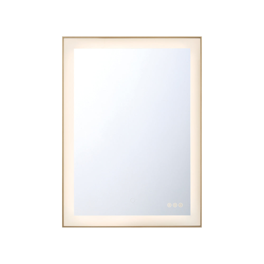 Lenora 30" Rectangular Mirror in Gold