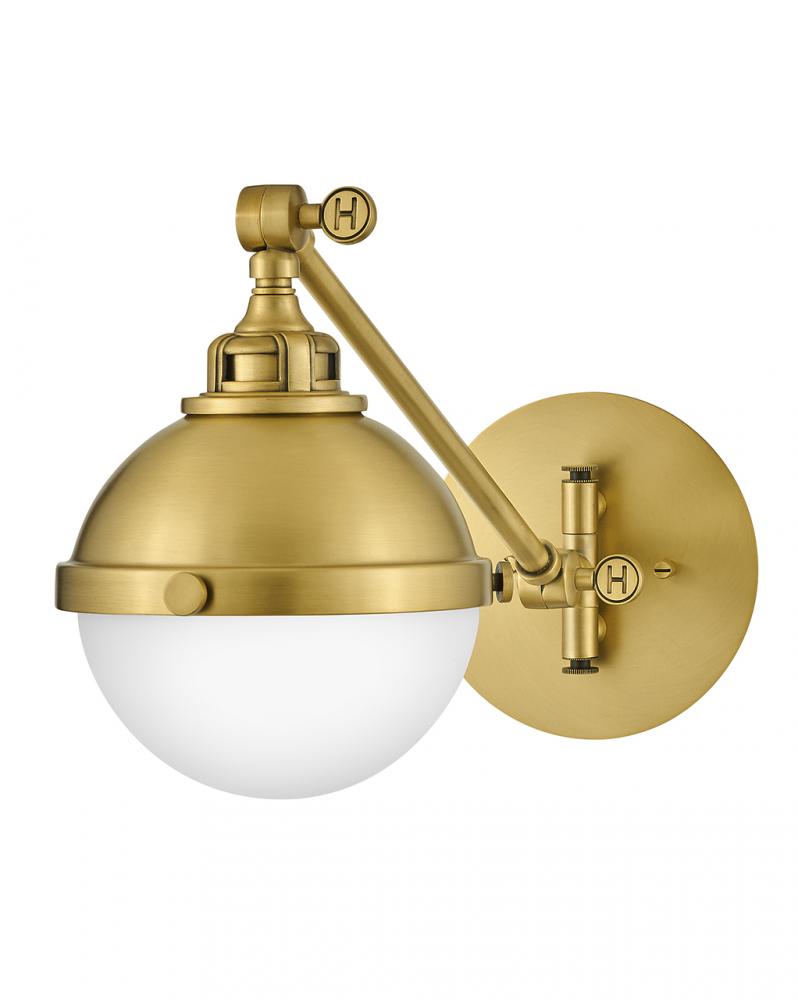 Small Swing Arm Single Light Sconce - Brass