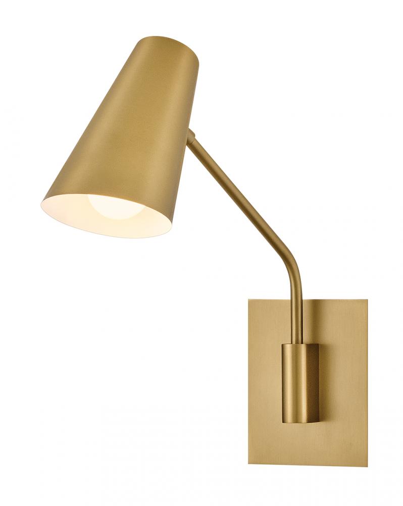 Medium Swing Arm Single Light Sconce - Brass